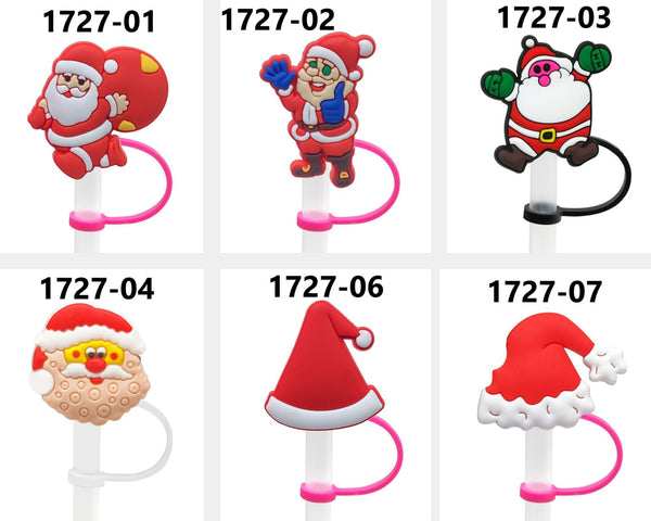Christmas Themed Straw Covers 1727 (3 for $10.00)