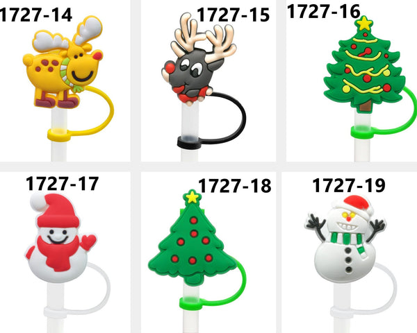 Christmas Themed Straw Covers 1727 (3 for $10.00)