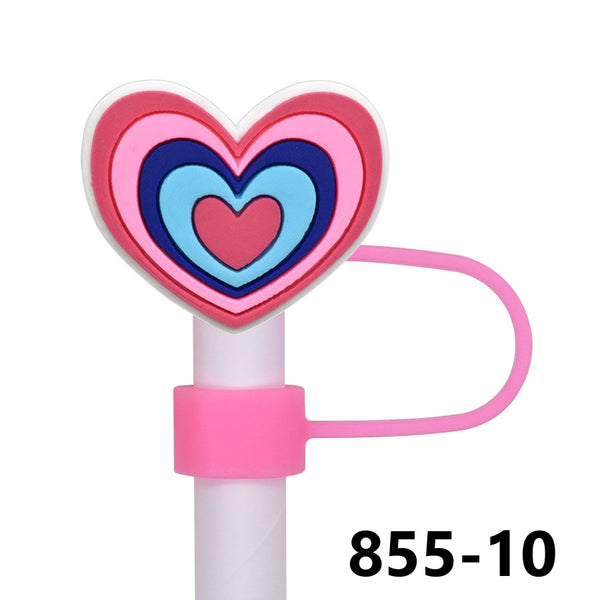 Valentine's Day Straw Covers PVC 855 (3 for $10.00)