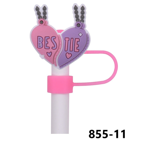 Valentine's Day Straw Covers PVC 855 (3 for $10.00)