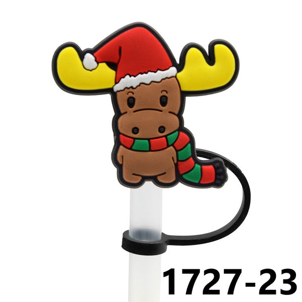 Christmas Themed Straw Covers 1727 (3 for $10.00)