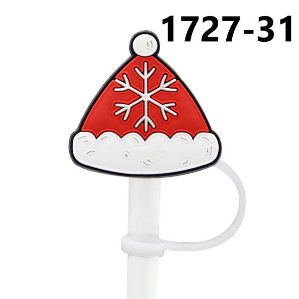 Christmas Themed Straw Covers 1727 (3 for $10.00)