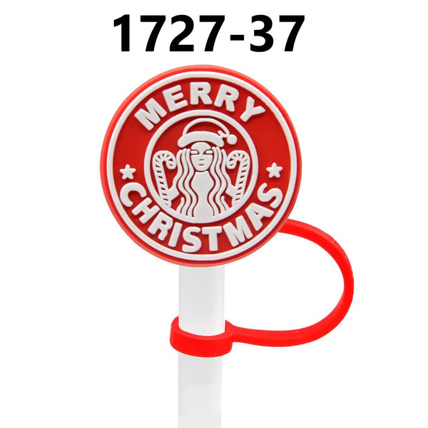 Christmas Themed Straw Covers 1727 (3 for $10.00)