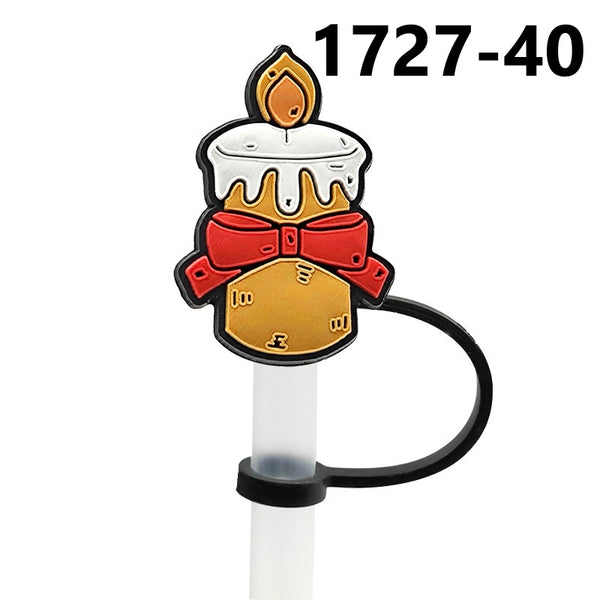 Christmas Themed Straw Covers 1727 (3 for $10.00)