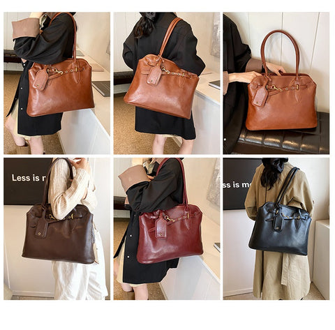 High Grade Soft Leather Large Shoulder Bag