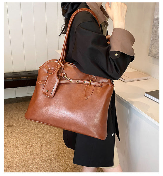 High Grade Soft Leather Large Shoulder Bag