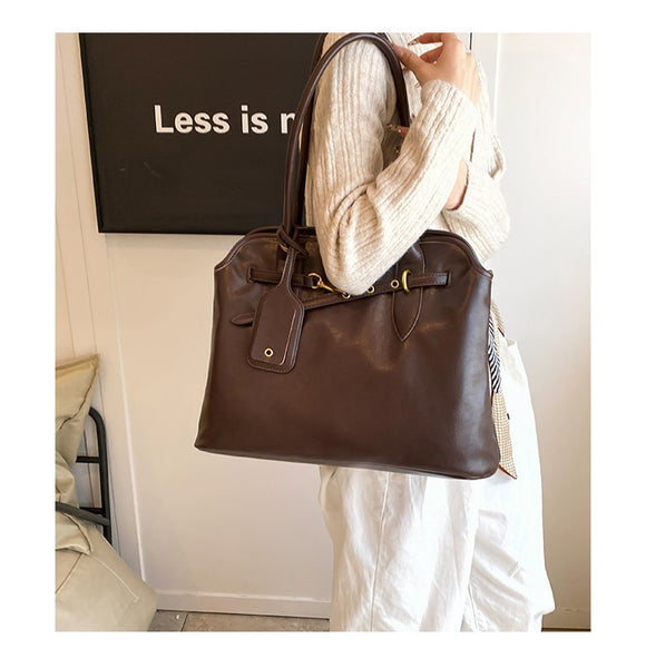 High Grade Soft Leather Large Shoulder Bag
