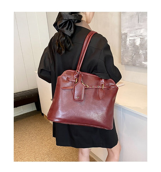 High Grade Soft Leather Large Shoulder Bag