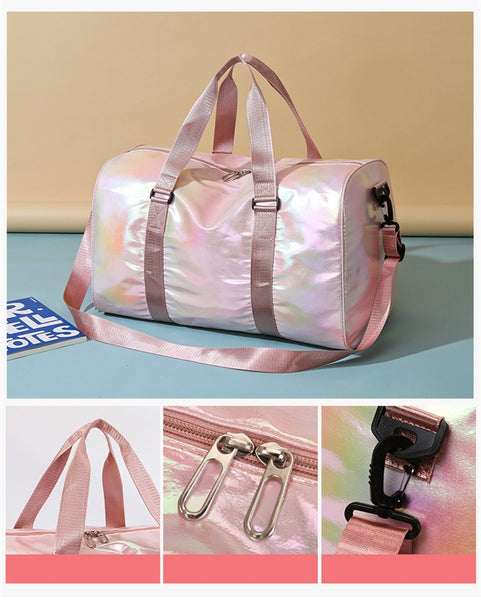 Pearlescent Yoga Waterproof Duffle Bags