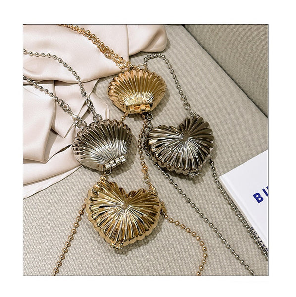 Metal Mini Shell Evening Clutch