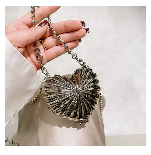 Metal Mini Shell Evening Clutch