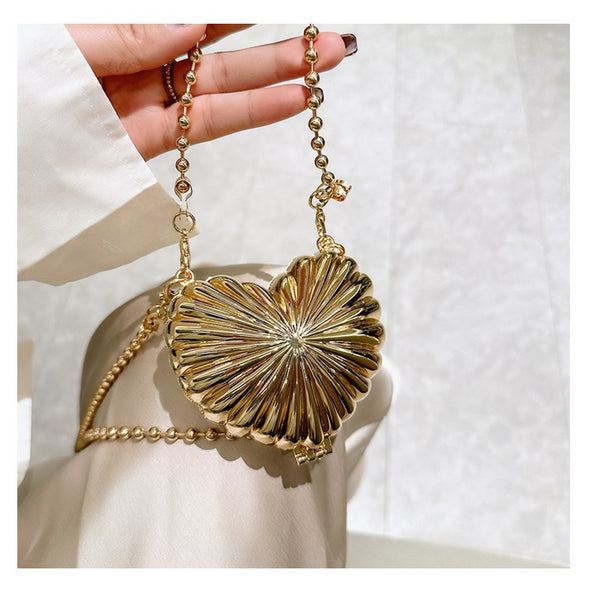 Metal Mini Shell Evening Clutch