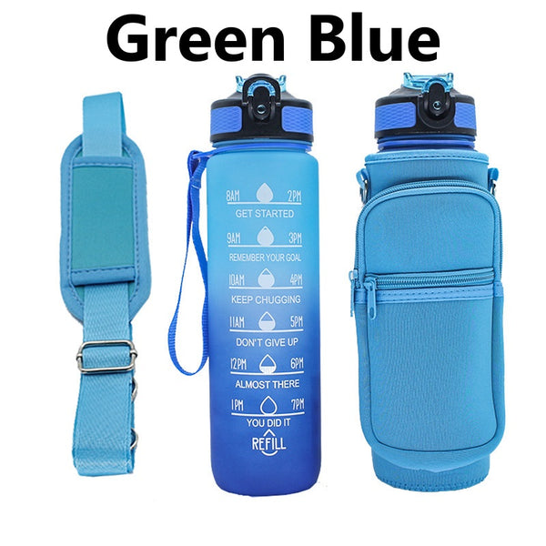 Water Bottle Cover With Strap and Zipper Compartment