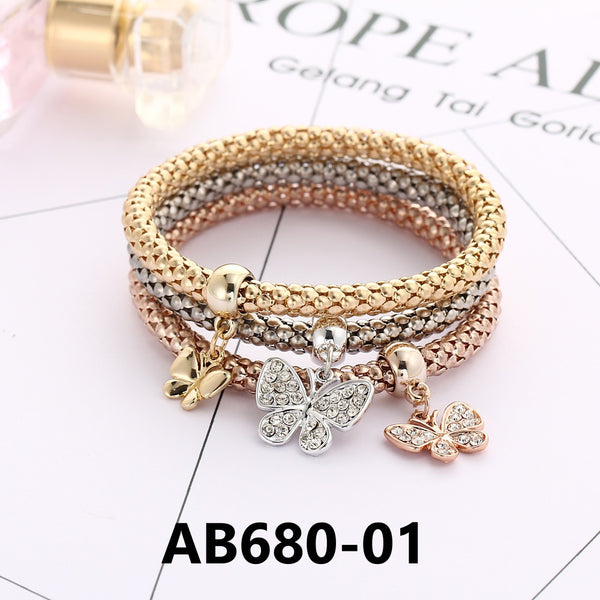 Layered Bracelet/Handbands with Charms