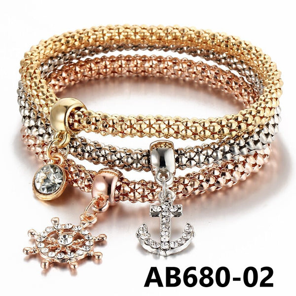 Layered Bracelet/Handbands with Charms