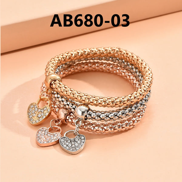 Layered Bracelet/Handbands with Charms