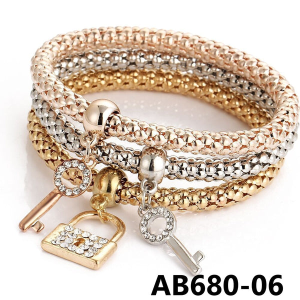 Layered Bracelet/Handbands with Charms