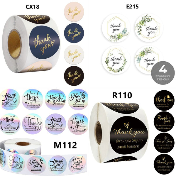 Round Thank You Labels