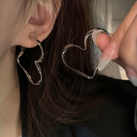 Heart Hoop Earrings