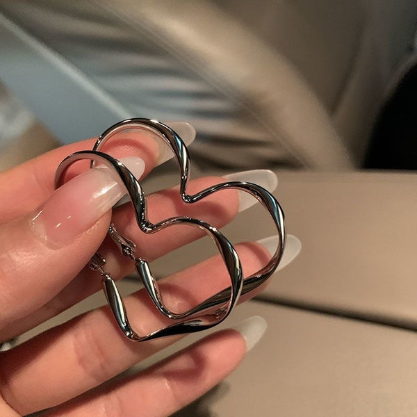 Heart Hoop Earrings