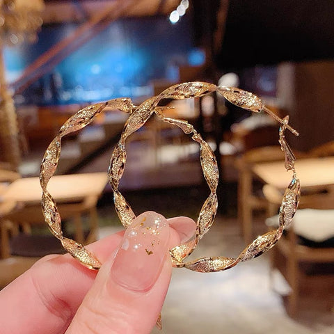 Small Twist Hoop Earrings
