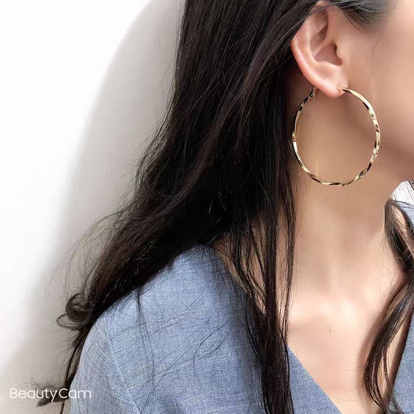 Twisted Hoop Earrings