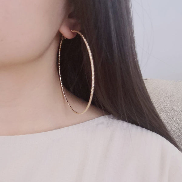 Textured Hoop Earrings