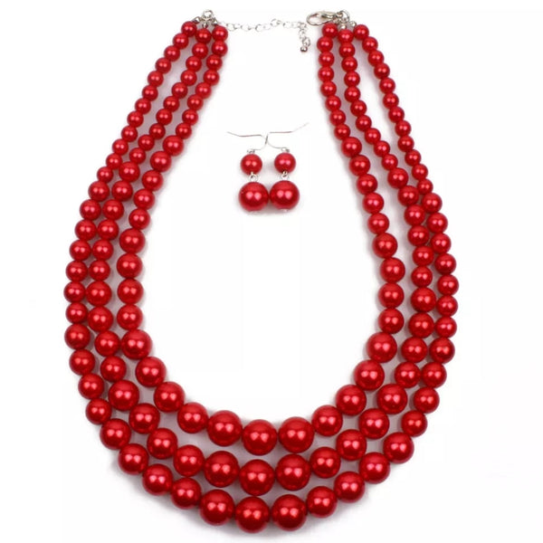 3 layer String Pearl Set-