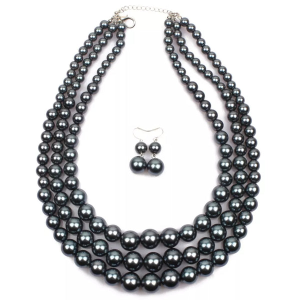 3 layer String Pearl Set-