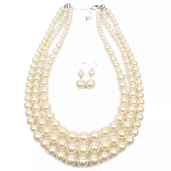 3 layer String Pearl Set-
