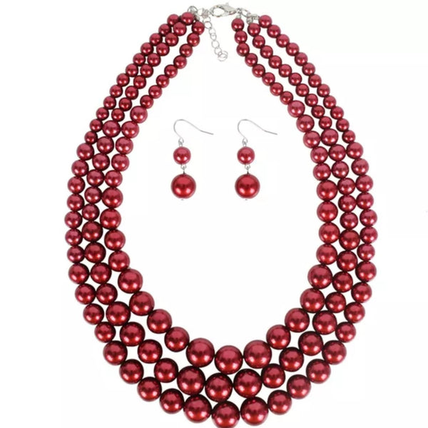 3 layer String Pearl Set-