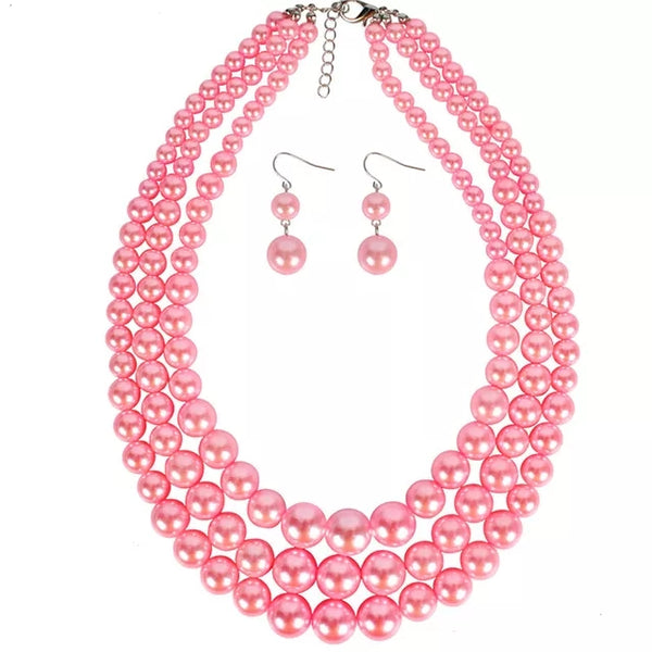 3 layer String Pearl Set-