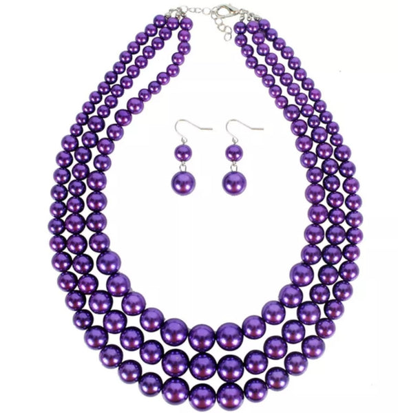 3 layer String Pearl Set-
