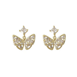 Rhinestone Butterfly Earrings