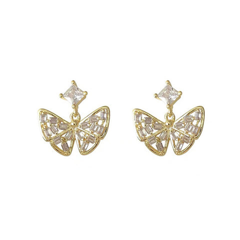Rhinestone Butterfly Earrings