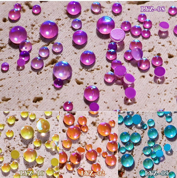 Mermaid Crystal Beads Nails Rhinestones