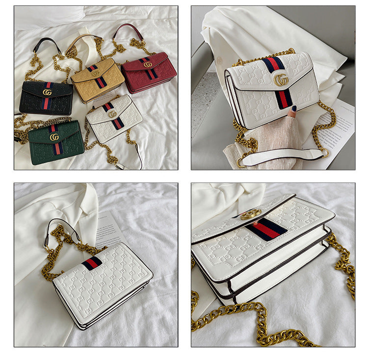 GG Embossed Shoulder Bag With Band