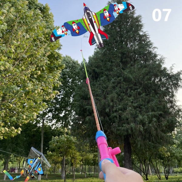Cartoon Character Kite With Fishing Rod