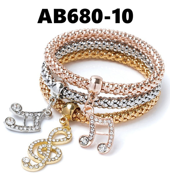 Layered Bracelet/Handbands with Charms