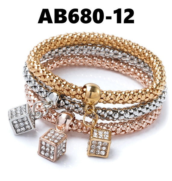 Layered Bracelet/Handbands with Charms