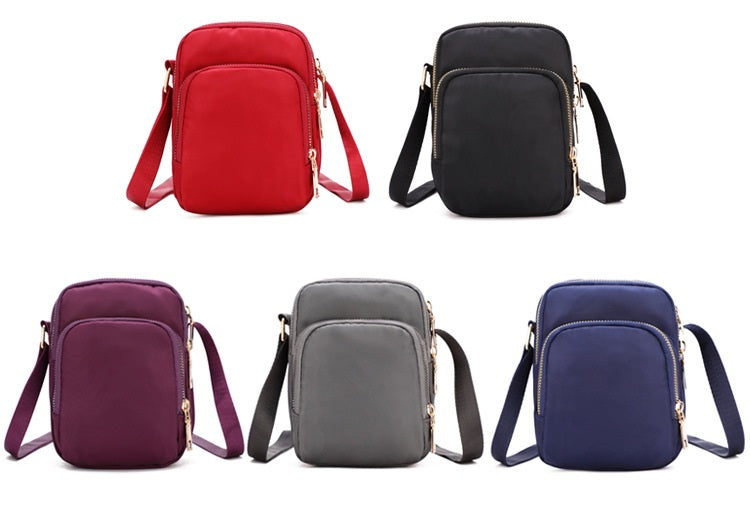 Large Capacity Nylon Crossbody Cell Phone Purse