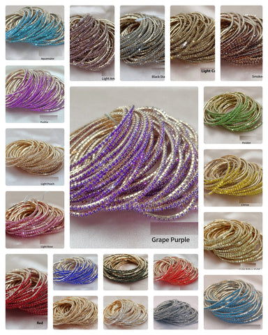 2mm Single Row S6 Rhinestone Elastic Bracelet "2"