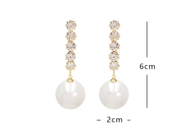 Big Pearl Dangle Earrings