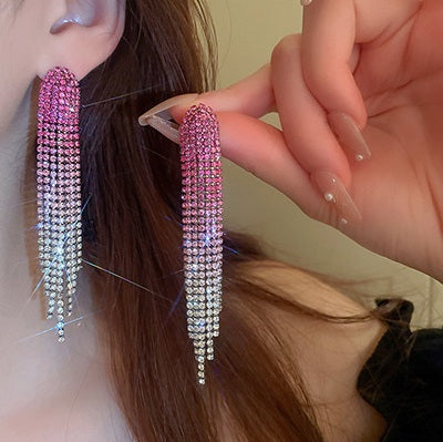 Diamond Tassel Earrings