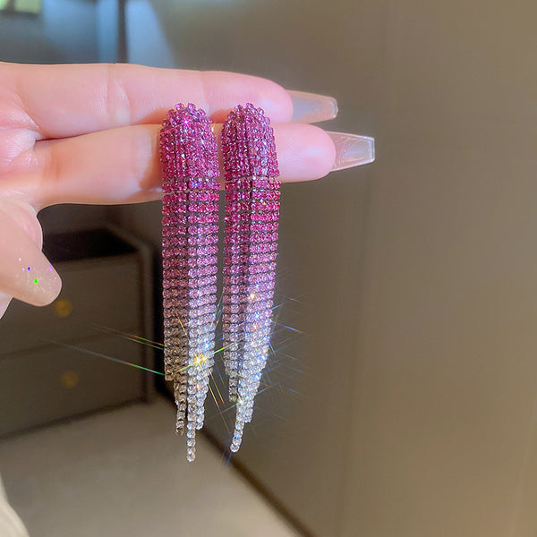 Diamond Tassel Earrings