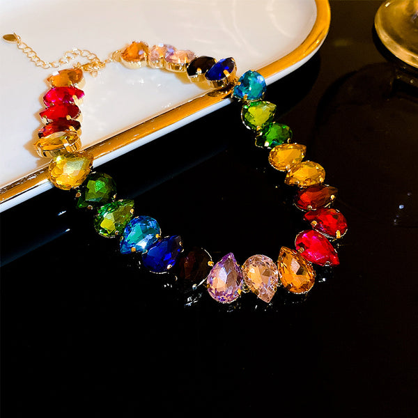 Exaggerated Color Diamond Necklace