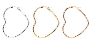 Stainless Steel Heart Earrings