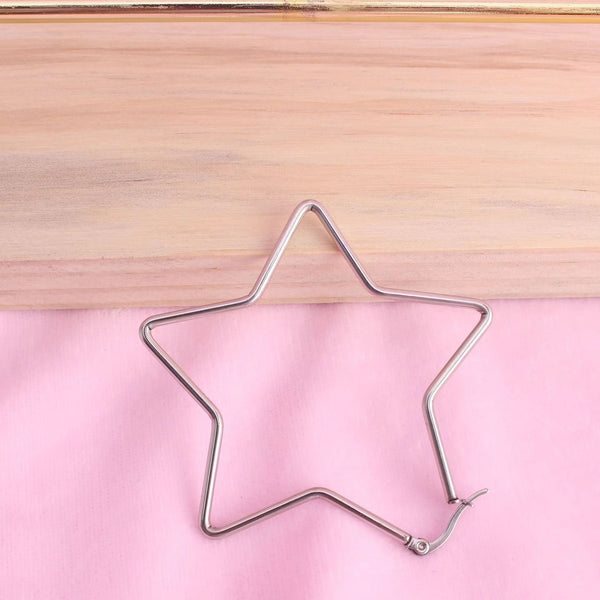 Stainless Steel Star Earrings