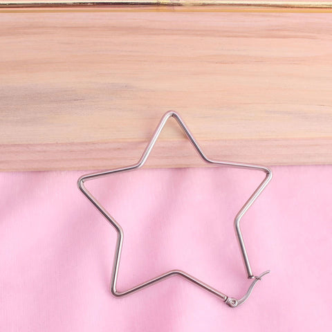 Stainless Steel Star Earrings