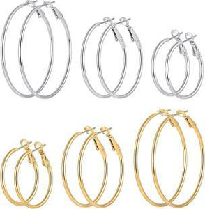 Stainless Steel Large Circle Earrings